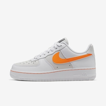 Nike Air Force 1 Low - Sneakers - Hvide/Platin/Orange | DK-47943